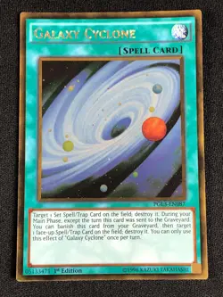 YUGIOH GALAXY CYCLONE PGL3-EN087 1ST GOLD NM - Image 1