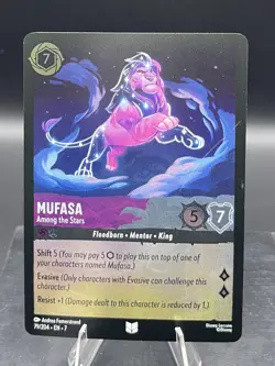 Disney Lorcana-Archazia s Island-Mufasa - Among the Stars-#79-Cold Foil Holo-NM - Image 1