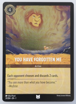 Disney Lorcana You Have Forgotten Me 31/204 The First Chapter Cold Foil - Image 1