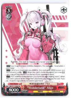 "Wonderland" Alice NIK/S117-060 RR GODDESS OF VICTORY: NIKKE Weiss Schwarz NM - Image 1