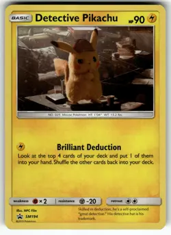 Detective Pikachu SM190 SM Promos LP Pokemon Card TCG - Image 1