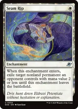 U 0034 Seam Rip FOIL Enchantment Uncommon EOE Edge of Eternities MTG Card White - Image 1