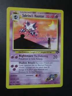 SABRINA'S HAUNTER NON HOLO POKEMON CARD 55/132 GYM CHALLENGE NEV PLAYED COND NM- - Image 1