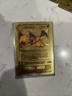 RARE Charizard Gold Foil Pokemon Card NINTENDO 1995 1999 - Image 1