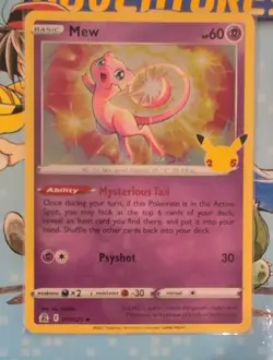 Mew 011/025 Pokemon TCG 25th Anniversary Holo Card Celebrations Pokemon Card - Image 1