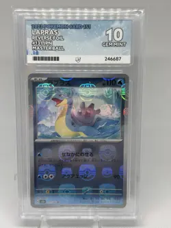 ACE 10 Lapras Master Ball Reverse Holo 131/165 Pokemon Card Game 151 SV2a 2023 - Image 1