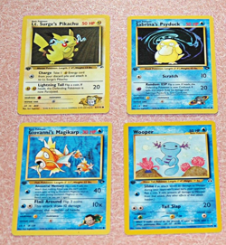Vintage Lot 8 Non-Holo Pokemon LP Cards English First Editions & Japanese Banned - Image 5