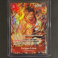 One Piece TCG Portgas D. Ace Illustration Box Promo Card Foil ST15-005 NM - Image 1