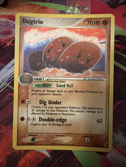 Pokemon Dugtrio TCG Crystal Guardians Holo Card 5/100 Guardian of the Crystal - Image 1