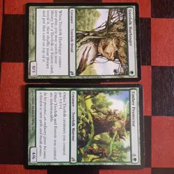 Mtg Timber Protector and Treefolk Harbinger LP/NM Lorwyn Treefolk Magic Cards - Image 1