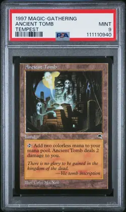 1997 Magic the Gathering Tempest, Ancient Tomb, ✨ PSA 9 ✨ - Image 3