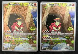 146/142 2x Turtonator Illustration Rare Holo Pokemon TCG Stellar Crown NM - Image 1
