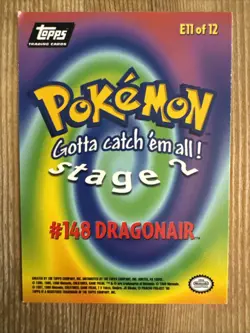 Pokemon Card - Dragonair #E11 - Pokemon Topps - Black Logo MP - Image 2