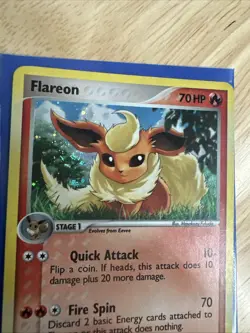 Pokemon TCG 2006 Flareon 2/17 Pop Series Promos, Holo Rare Card NM Swirl - Image 3