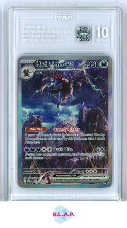 HYDREIGON EX POKEMON #169/086 S & V WHITE FLARE SPEC ILL RAR 2025 EN TAG 10 - Image 1