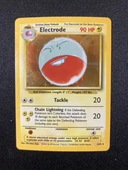 Pokemon Electrode 2/64 Jungle Holofoil No Symbol Misprint Lightly Played - Image 1