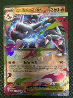 Pokemon TCG Mega Charizard X ex 013/094 Me02: Phantasmal Flames (English) - NM - Image 1