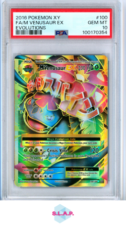 FA/M VENUSAUR EX EVOLUTIONS POKEMON XY EVOLUTIONS 2016 100 PSA 10 - Image 1