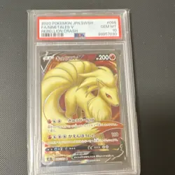 Pokemon Ninetales V PSA 10 S2 Rebellion Crash 098/096 Holo Super Rare Japanese - Image 1