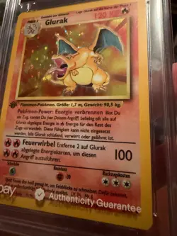 1999 Pokemon 1st Edition German Charizard Glurak CGC 9 Great Condition - Image 4