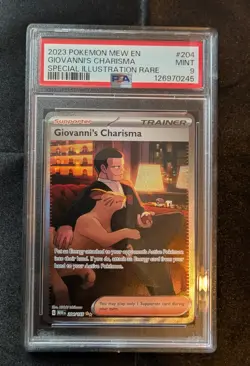 Pokemon 151 Giovanni's Charisma SIR 204/165 PSA 9 w/ *** FREE SHIPPING *** - Image 1