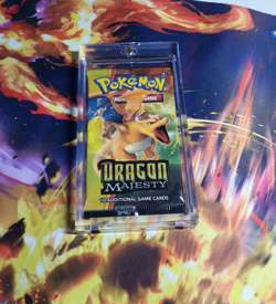 Pokemon TCG 2018 DRAGON MAJESTY SEALED Booster Pack + Acrylic Case - Image 1