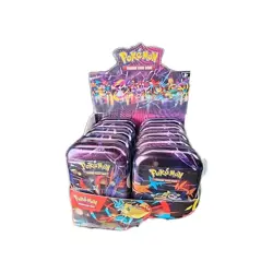 Pokemon Mega Heroes Mini Tins Set Of 10 w/Display Factory Sealed Box Case - Image 1