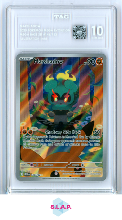 MARSHADOW POKEMON #146/132 MEGA EVOLUTION BASE SET ILL RARE 2025 EN TAG 10 - Image 1