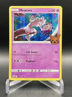 Mewtwo 056/172 [Halloween Stamped] Rare Holo Trick or Trade 2022 Pokemon TCG NM - Image 1