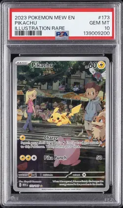 2023 POKEMON MEW EN-151 ILLUSTRATION RARE #173 PIKACHU PSA 10 - Image 1