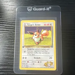Lt. Surge’s Eevee 51/132 1st Edition Gym Challenge WOTC Vintage Pokemon - Image 1
