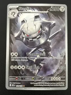 Steelix 150/132 Mega Evolution Illustration Rare Pokemon TCG - M - Image 1