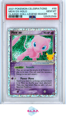 MEW EX-HOLO CLASSIC COLL-LEGEND MAKER POKEMON CELEB CLSC. COLL. 2021 88 PSA 10 - Image 1