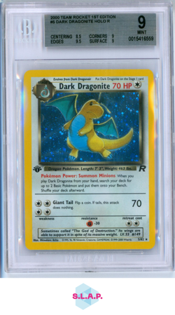 DARK DRAGONITE HOLO R 2000 POKEMON TEAM ROCKET 1ST EDITION 5 BGS 9.0 - Image 1