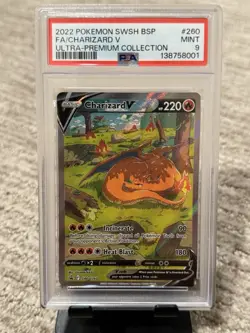 Pokemon SWSH260 2022 FA/Charizard V Ultra-Premium Collection PSA 9 - Image 1
