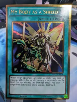 YuGiOh! My Body As A Shield PGL2-EN074 Gold Rare 1st Ed - Image 1