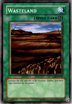 Wasteland - LOB-EN047 - NM - Common - Unlimited - Yugioh - 25th - Image 1