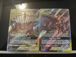 Pokemon Tag Team GX Promo Holo Espeon & Deoxys GX, Umbreon & Darkrai GX Lot - Image 2