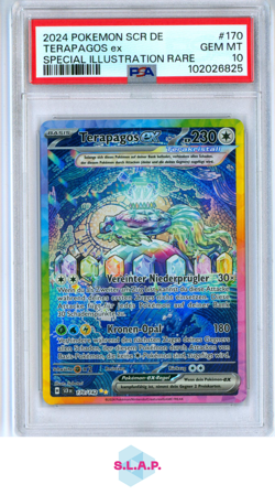 TERAPAGOS EX SPECI4L ILL RARE POKEMON GER SCR DE-STELLAR CROWN 2024 170 PSA 10 - Image 1