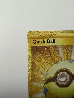 Quick Ball 216/202 Pokemon Sword & Shield Base Set Gold Holo Secret Rare NM - Image 2