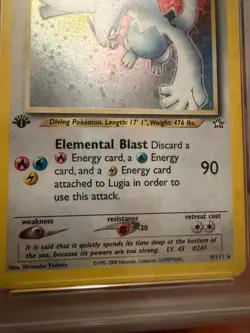 2000 POKEMON NEO GENESIS 1ST EDITION 9 LUGIA-HOLO PSA 7 Great Condition - Image 5