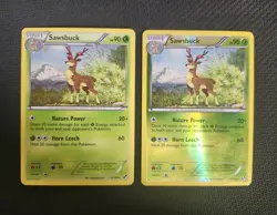 Pokemon Sawsbuck 14/114 Non Holo & Reverse Holo Black & White Base Set - Image 1