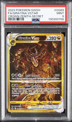 2023 POKEMON SWORD & SHIELD CROWN ZENITH SECRET FULL ART/GIRATINA VSTAR PSA 9 - Image 1