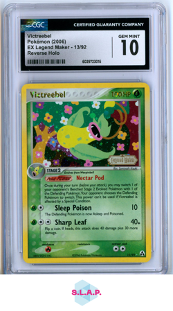 VICTREEBEL EX LEGEND MAKER REVERSE HOLO 13/92 POKEMON CGC 10 - Image 1