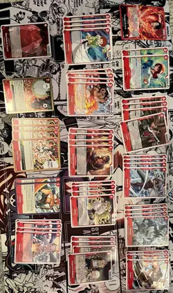 One Piece TCG English full deck - Red- Leader: Portgas.D.Ace - Image 1