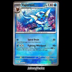 Vaporeon 022/131 - 2025 Prismatic Evolutions Pokeball Pattern Pokemon Card (NM) - Image 1