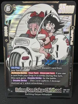 Dragon Ball Super Bulma/Son Goku SB01-057 Holo Double Strike English Card - Image 1
