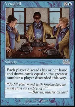 1x Windfall Moderate Play MTG Magic - Kid Icarus - - Image 1