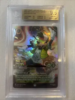 Disney Lorcana Max Goof Chart Topper Enchanted BGS 9.5 - Image 1