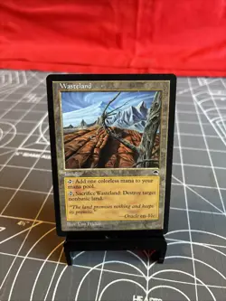 Vintage 1997 MTG Tempest Wasteland Card NM - Image 1